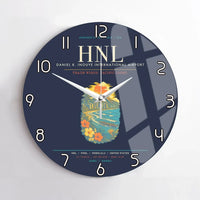 Thumbnail for Honolulu Daniel K. Inouye International Airport HNL Wall-Clock No-Frame - Navy Blue