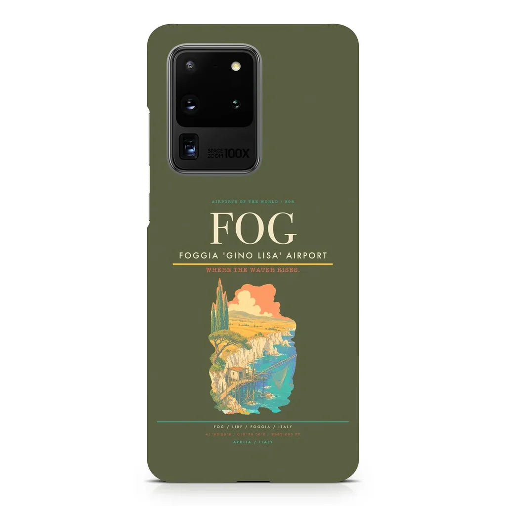 Foggia 'Gino Lisa' Airport FOG design on samsung case - green army