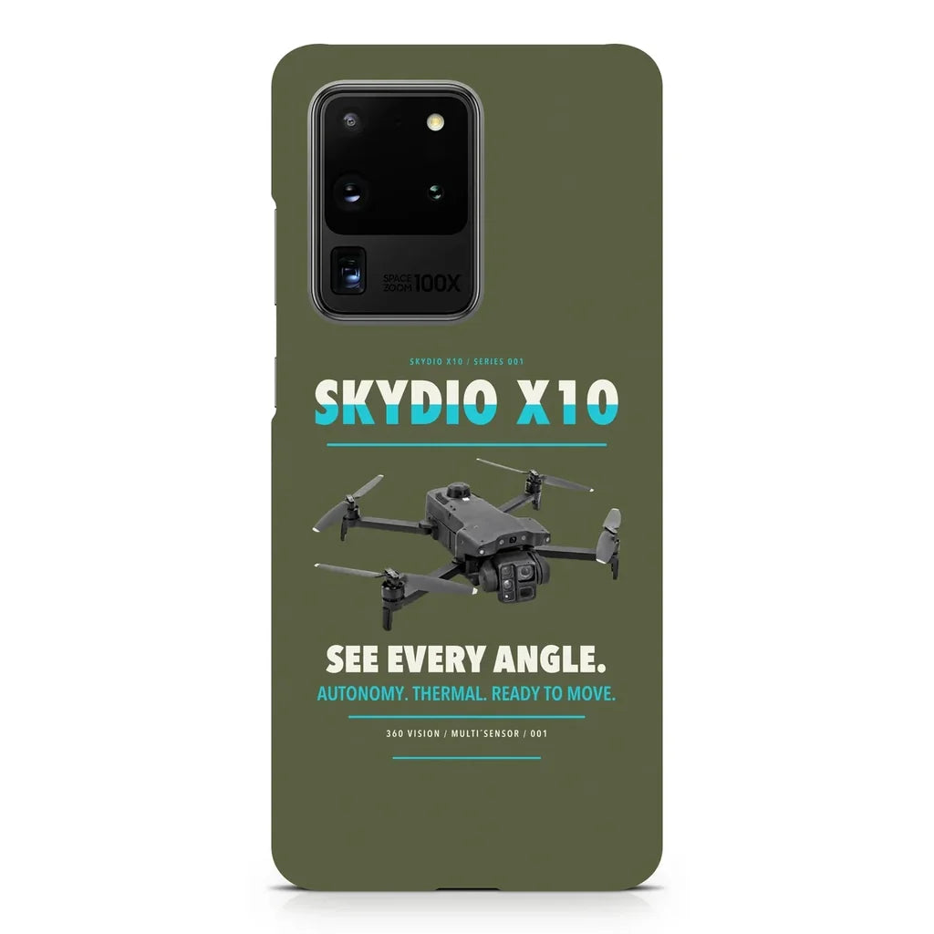 Skydio X10 design on samsung case - green army