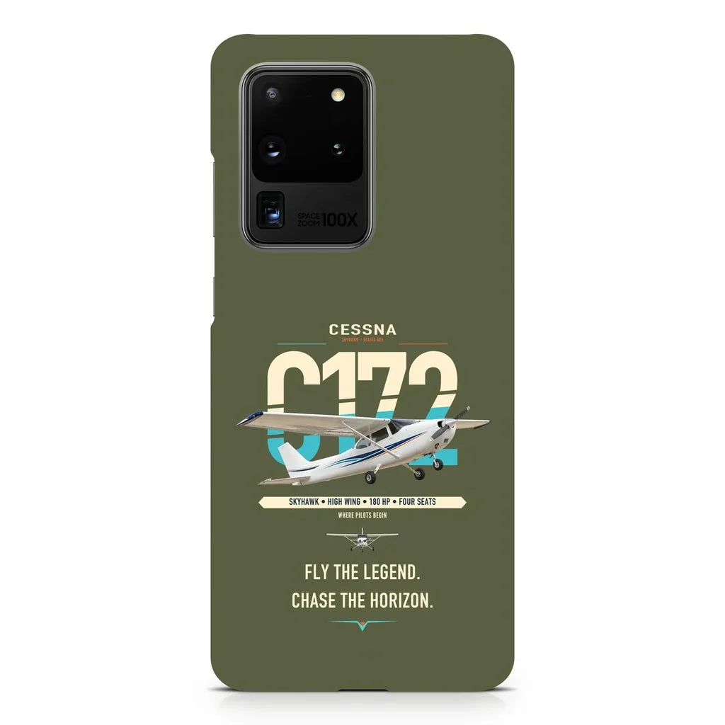Cessna 172 Skyhawk design on samsung case - green army