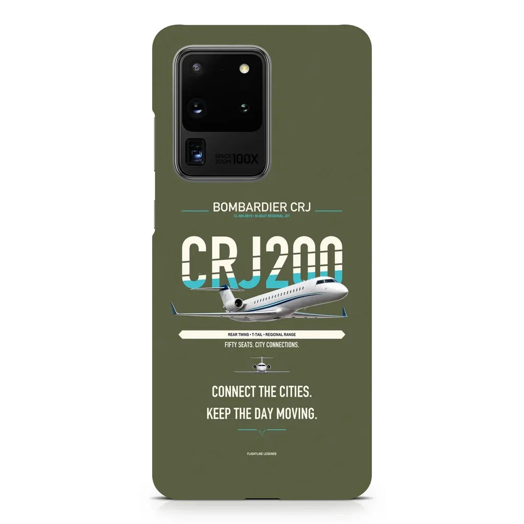 CRJ200 design on samsung case - green army