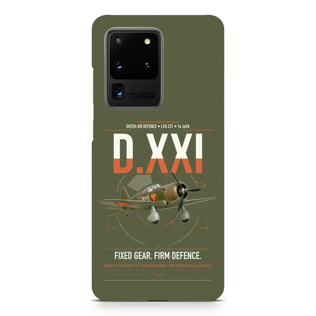 Fokker D.XXI — Dutch LVA aircraft 221 design on samsung case - green army