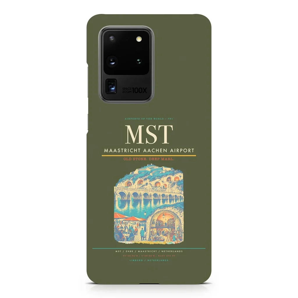 Maastricht Aachen Airport MST design on samsung case - green army