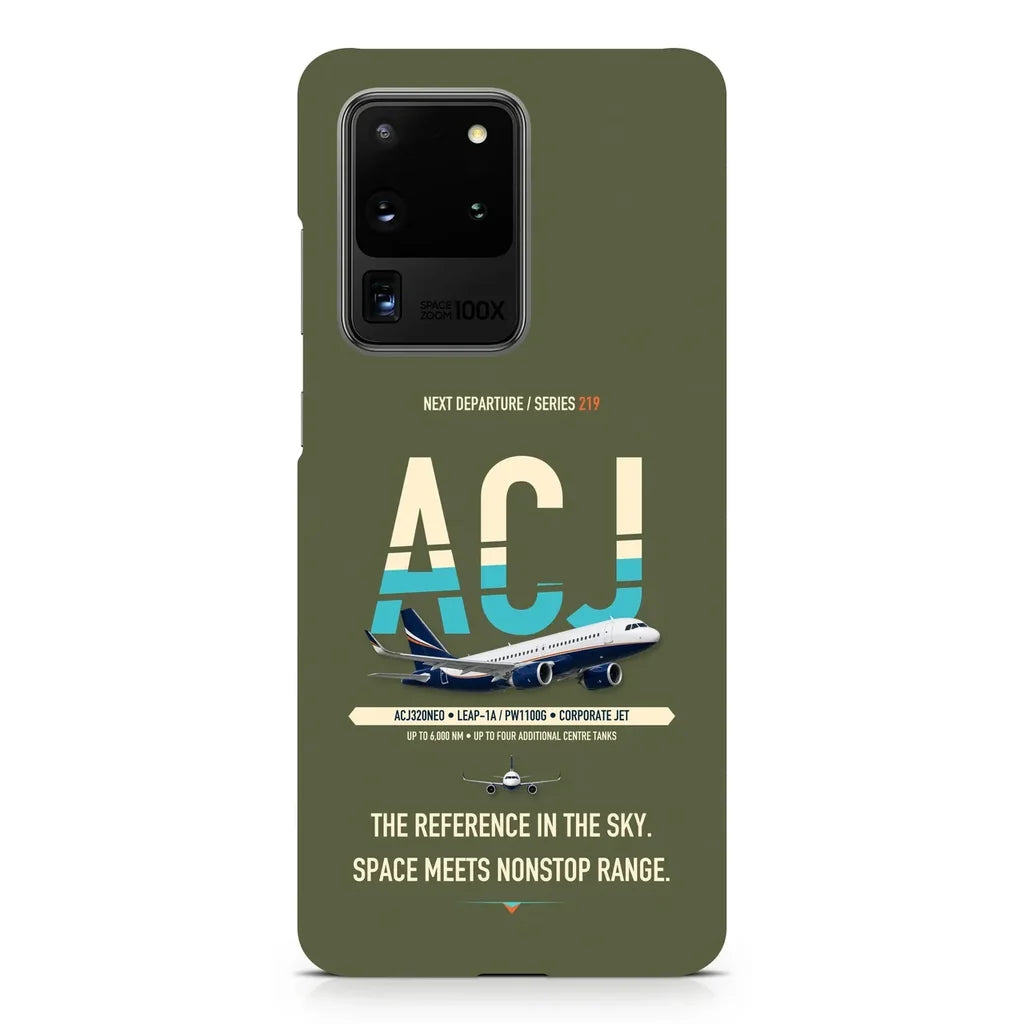 Airbus ACJ320neo design on samsung case - green army