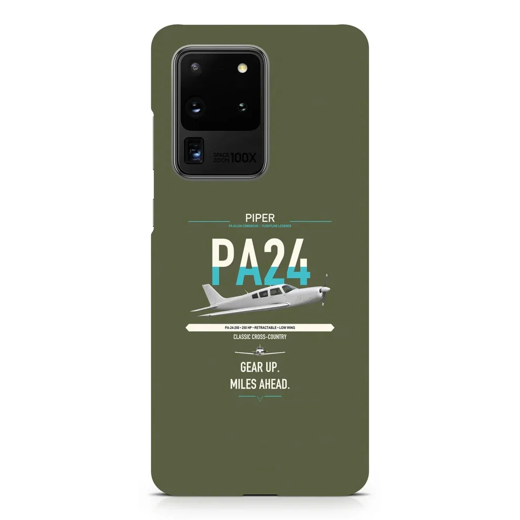 Piper PA-24-250 Comanche 250 design on samsung case - green army