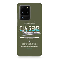 Thumbnail for Cessna Citation CJ4 Gen2 design on samsung case - green army