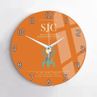 Thumbnail for San Jose Mineta International Airport SJC Wall-Clock No-Frame - Orange