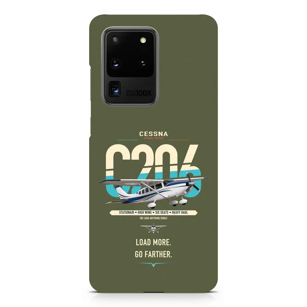 Cessna 206 Stationair design on samsung case - green army