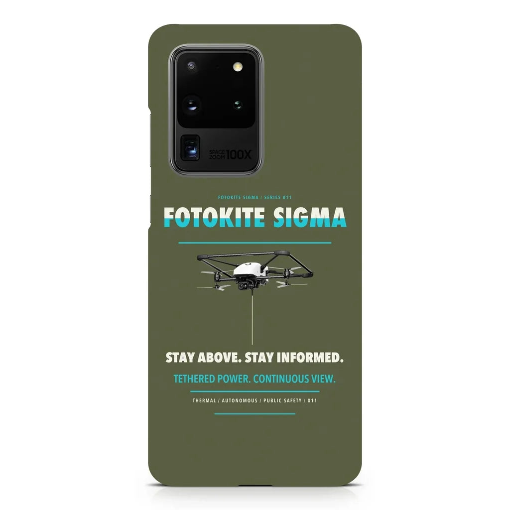 Fotokite Sigma design on samsung case - green army