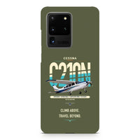 Thumbnail for Cessna T210N Centurion design on samsung case - green army