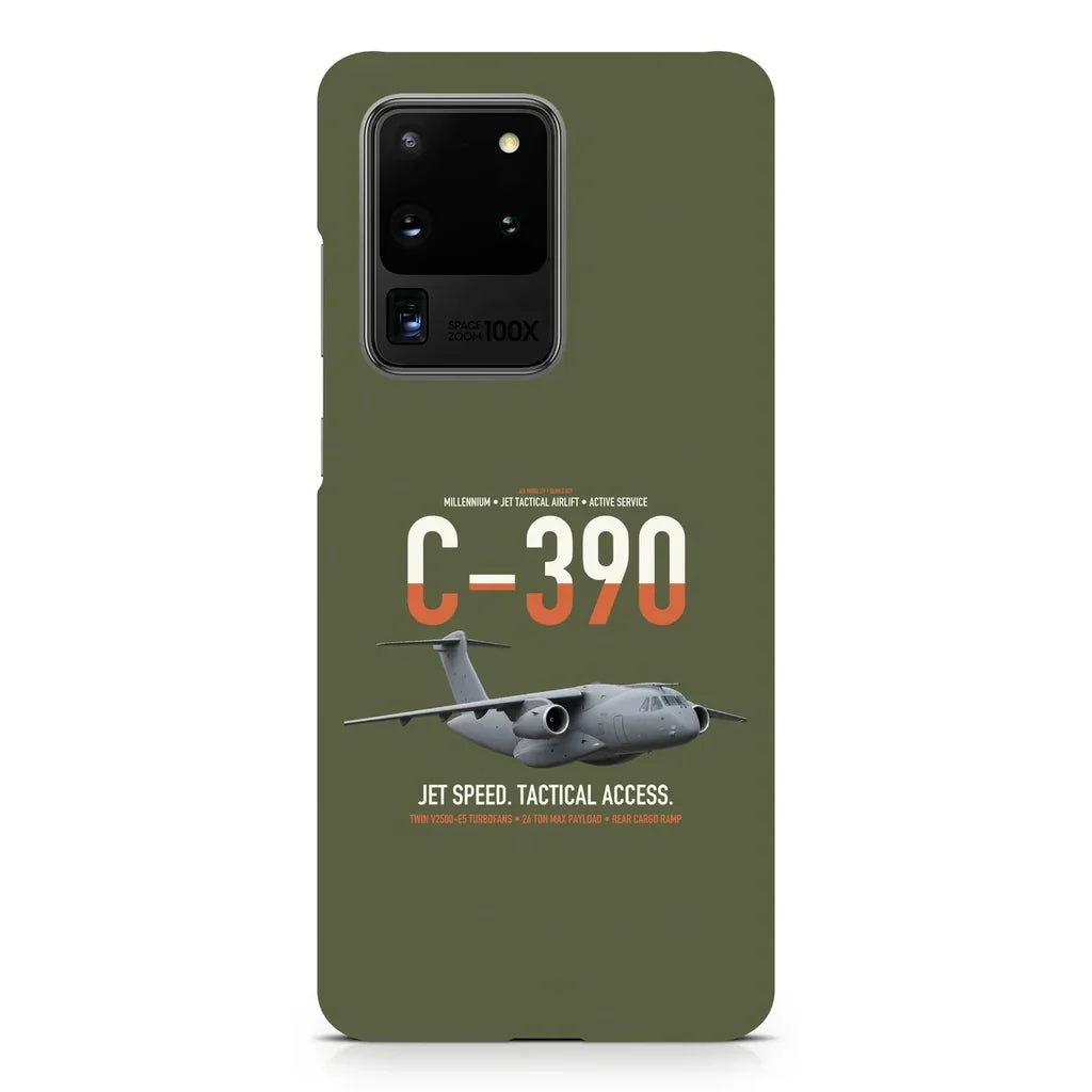 C-390 Millennium design on samsung case - green army