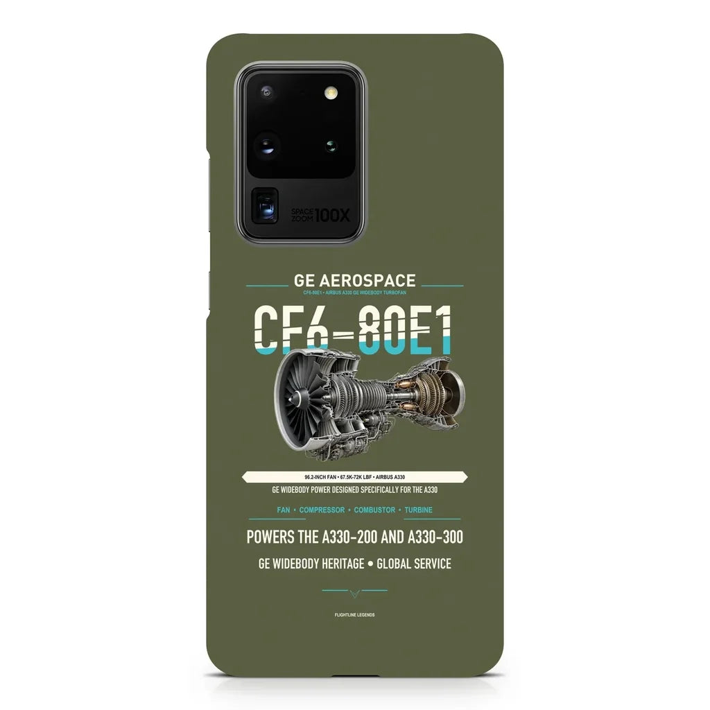 CF6-80E1 design on samsung case - green army