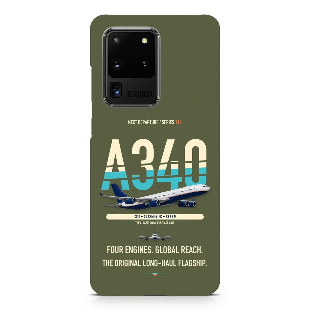 Airbus A340-300 design on samsung case - green army