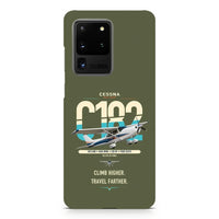 Thumbnail for Cessna 182 Skylane design on samsung case - green army