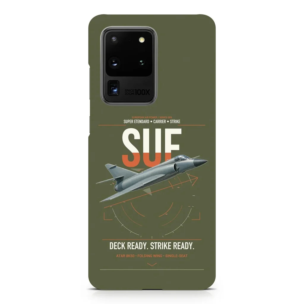 Dassault Super Étendard design on samsung case - green army