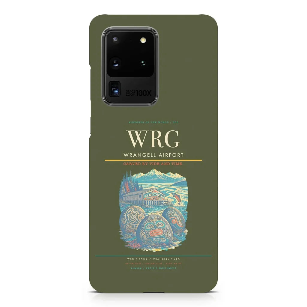 Wrangell Airport WRG design on samsung case - green army