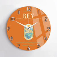Thumbnail for Beirut Rafic Hariri International Airport BEY - Levantine Sea Current Wall-Clock No-Frame - Orange