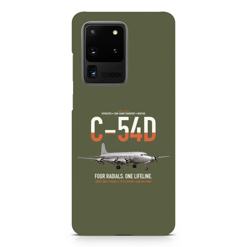 C-54D Skymaster design on samsung case - green army
