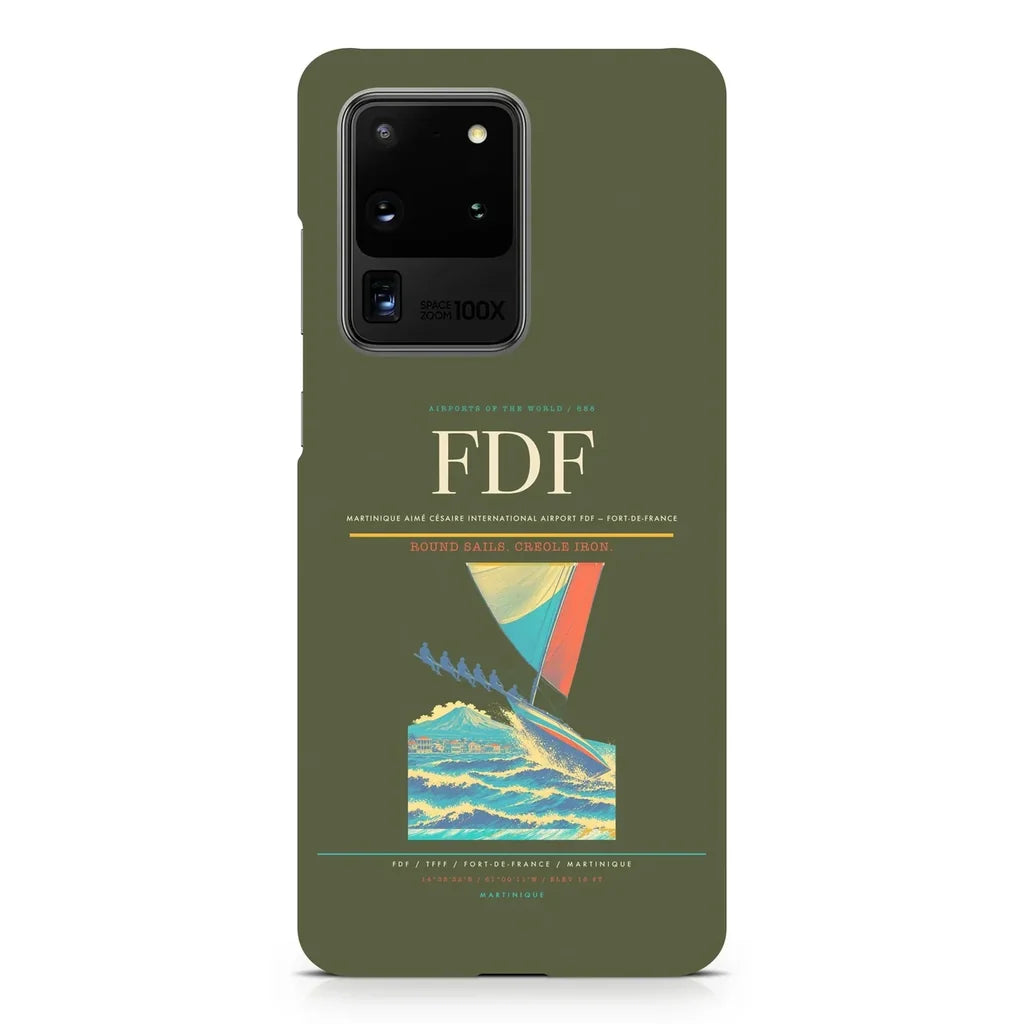 Martinique Aimé Césaire International Airport FDF — Fort-de-France design on samsung case - green army