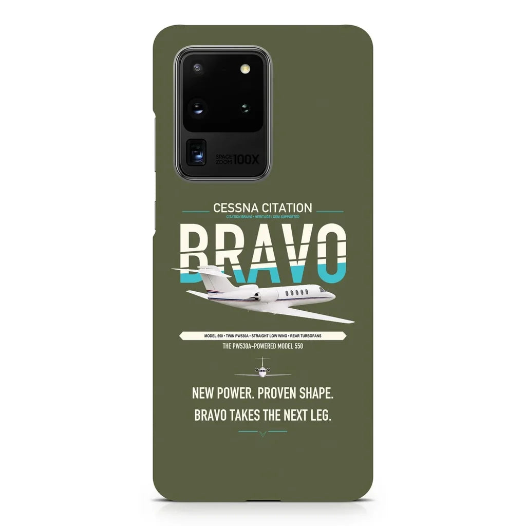 Cessna Citation Bravo design on samsung case - green army