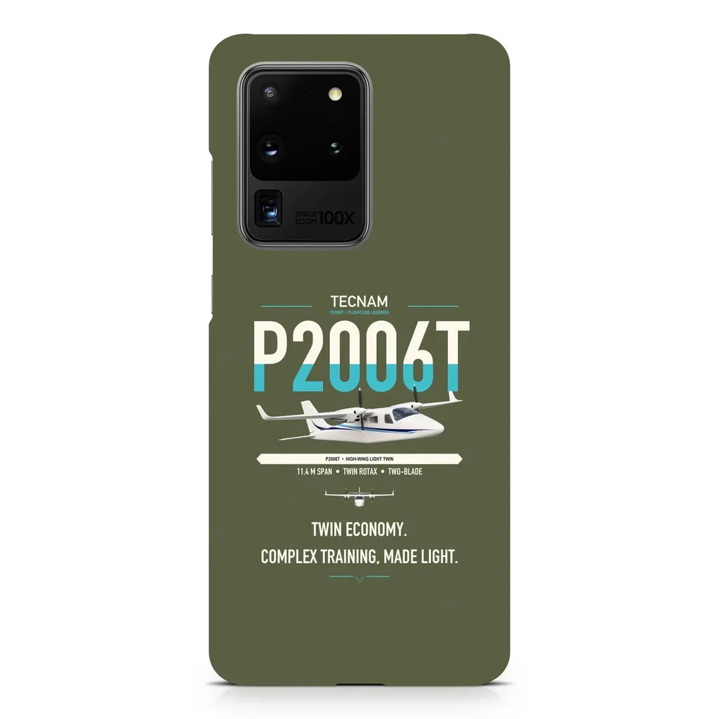 Tecnam P2006T design on samsung case - green army