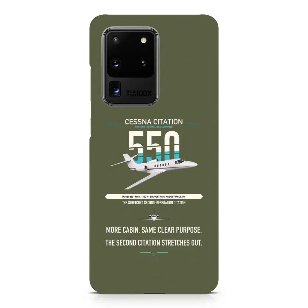 Cessna Citation 550 - Citation II design on samsung case - green army