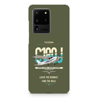 Thumbnail for Cessna 180J Skywagon design on samsung case - green army