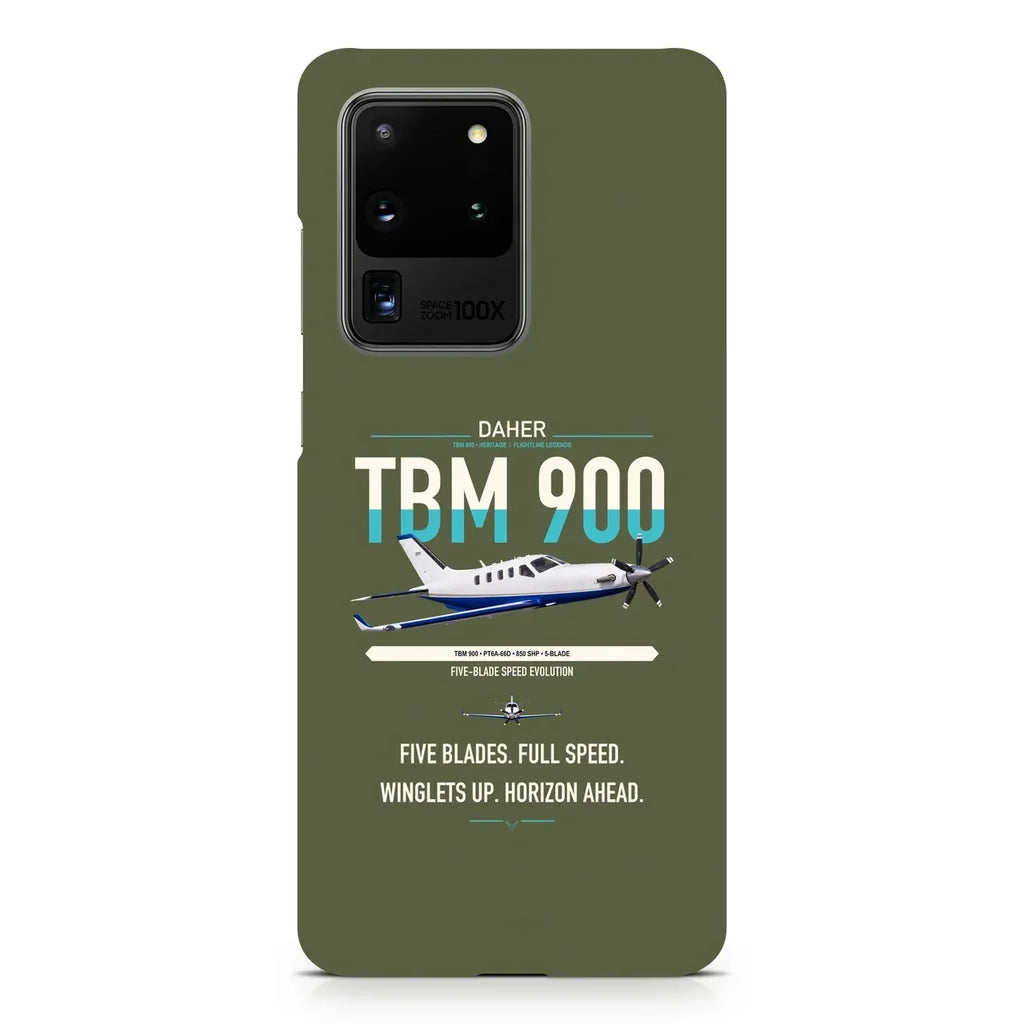 Daher TBM 900 design on samsung case - green army