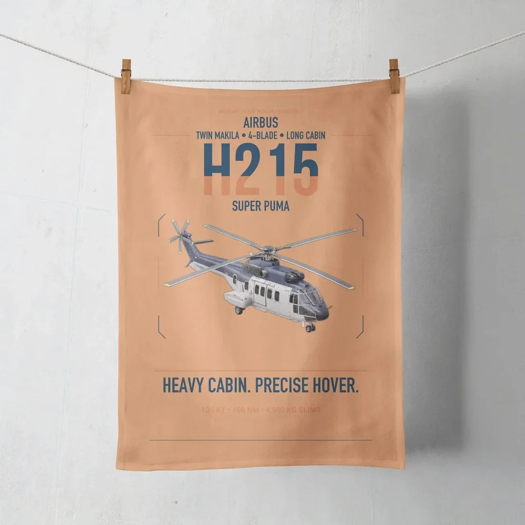 Airbus H215 design on orange towel