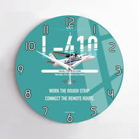 Thumbnail for LET L-410 UVP-E20 design on turquoise no frame wall clock
