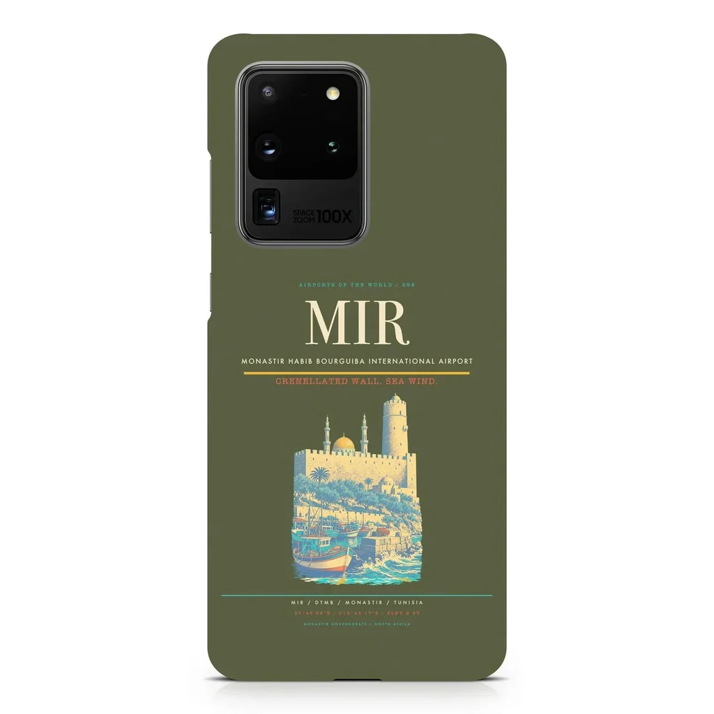 Monastir Habib Bourguiba International Airport MIR design on samsung case - green army