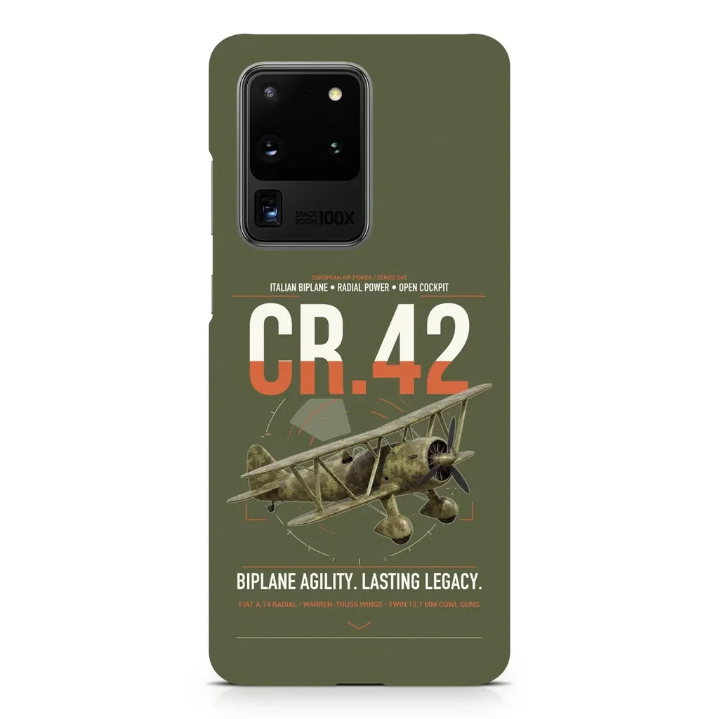 Fiat CR.42 Falco design on samsung case - green army