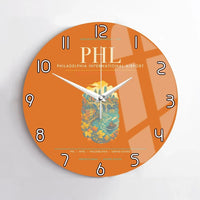 Thumbnail for Philadelphia International Airport PHL Wall-Clock No-Frame - Orange