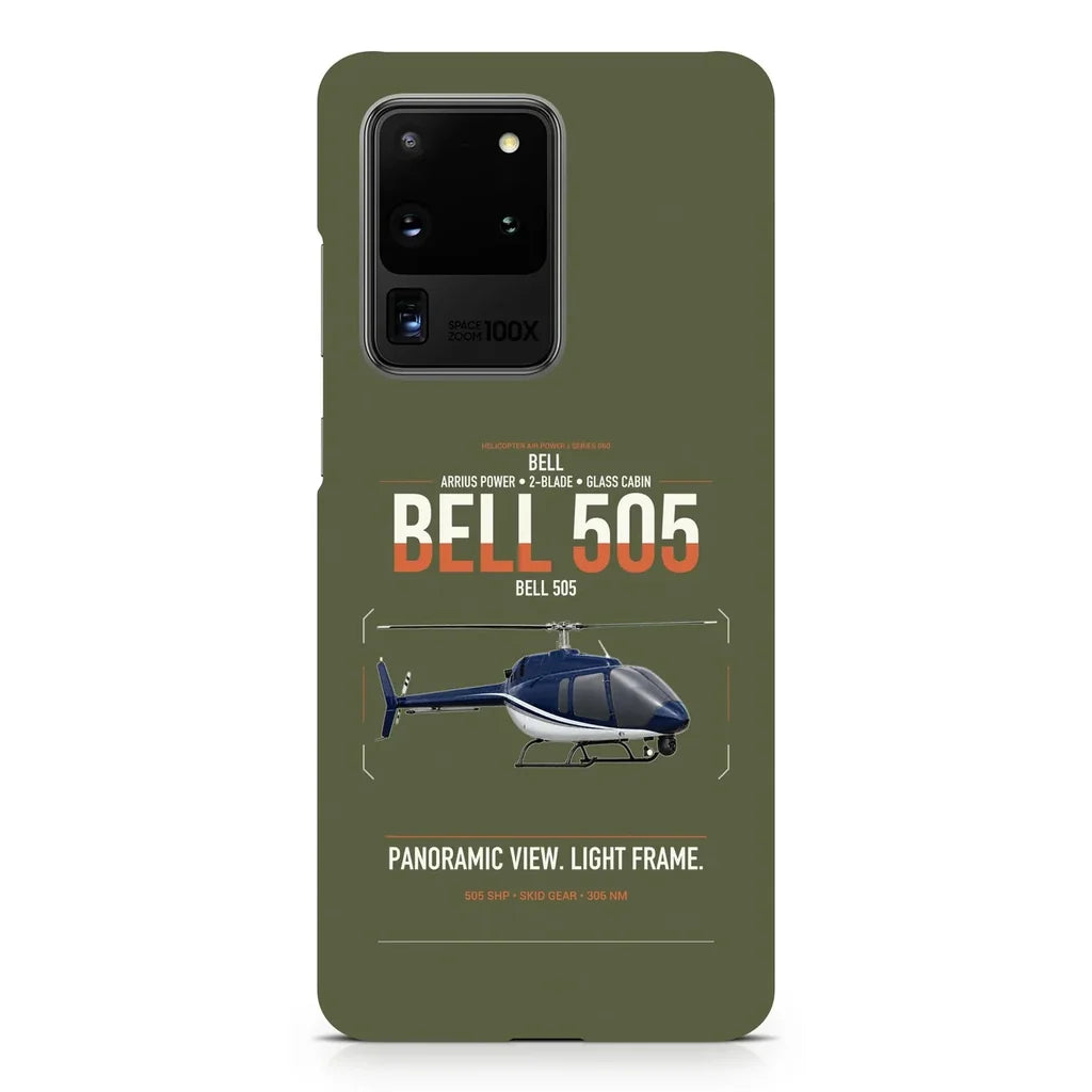 Bell 505 design on samsung case - green army