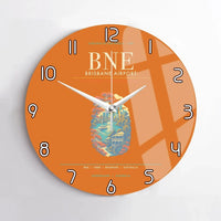 Thumbnail for Brisbane Airport BNE Wall-Clock No-Frame - Orange