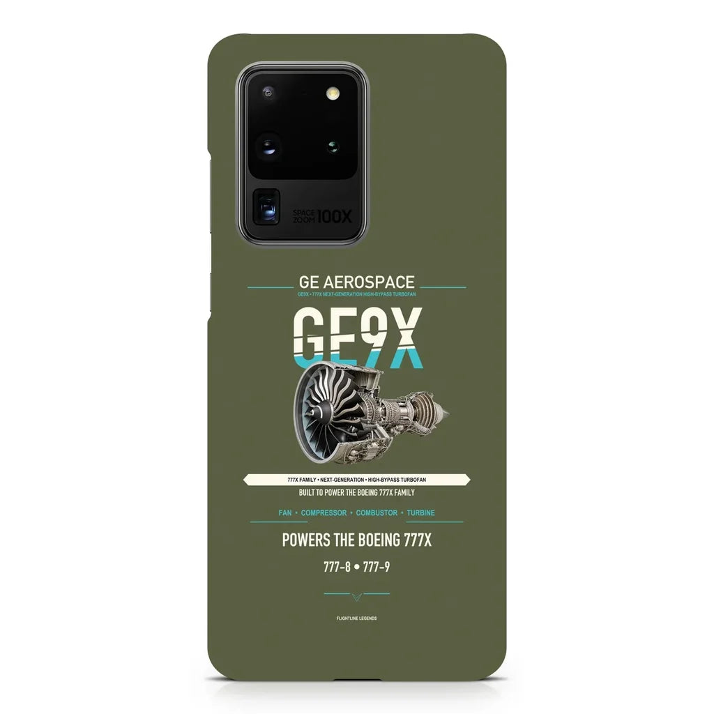 GE9X design on samsung case - green army