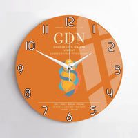 Thumbnail for Gdansk Lech Waesa Airport GDN Wall-Clock No-Frame - Orange