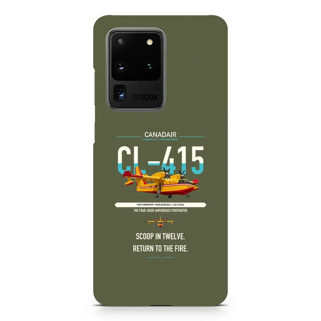 Canadair CL-415 design on samsung case - green army