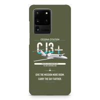 Thumbnail for Cessna Citation CJ3+ design on samsung case - green army