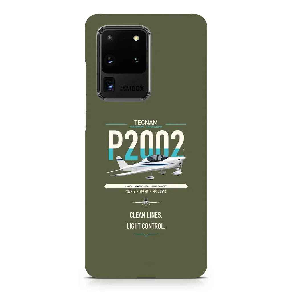 Tecnam P2002 Sierra MkII design on samsung case - green army