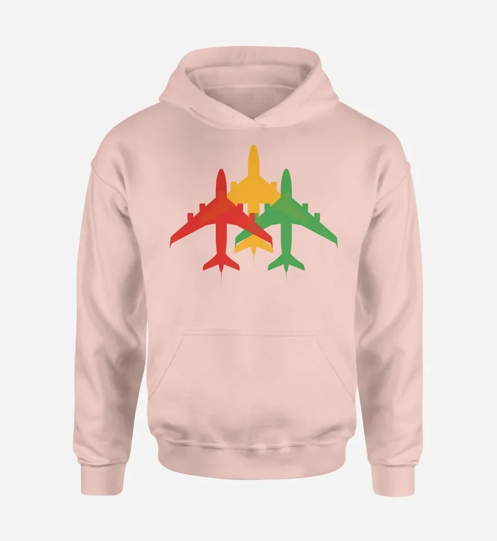 Colourful 3 Airplanes Hoodie - view 12