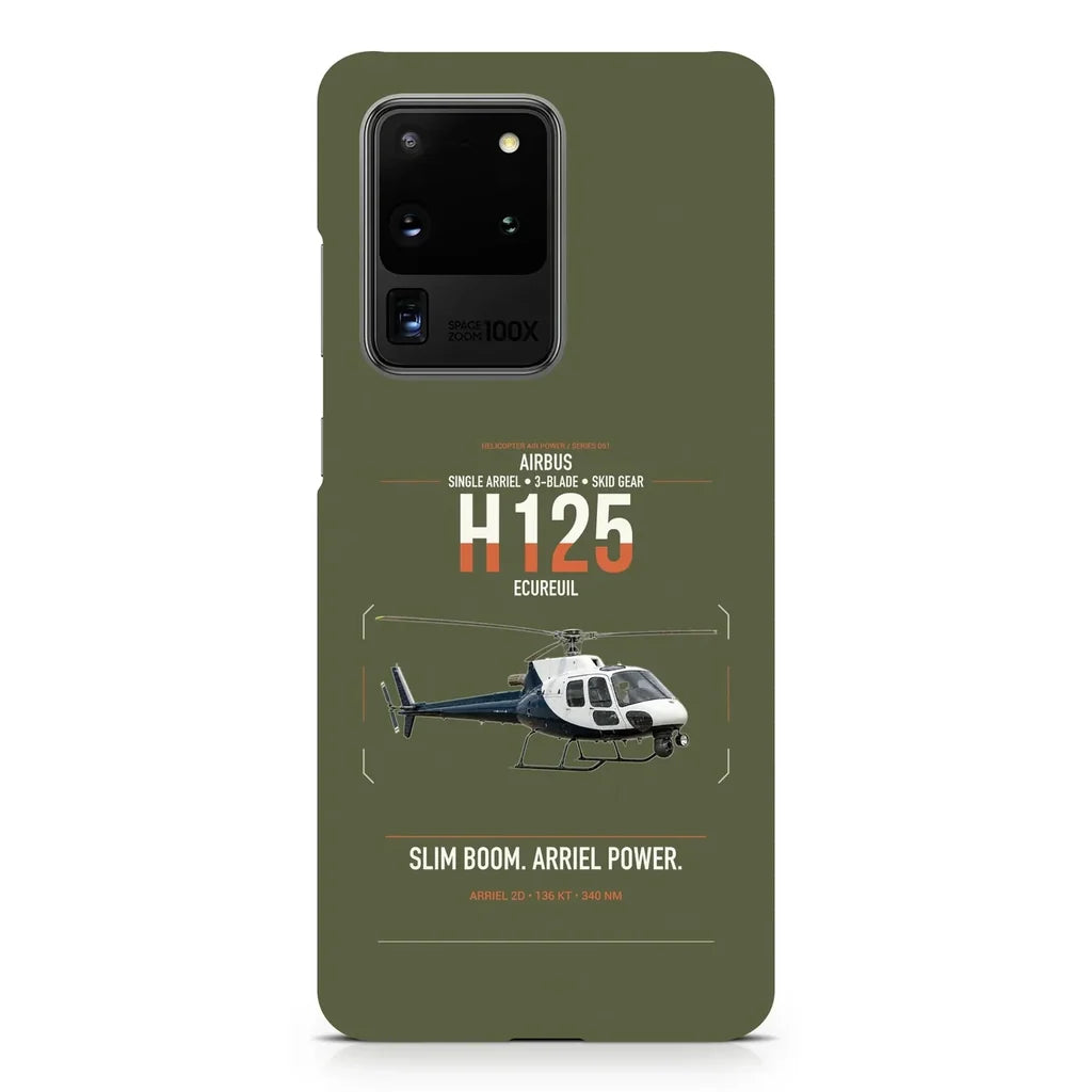 Airbus H125 design on samsung case - green army