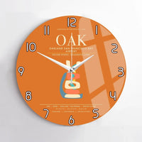 Thumbnail for Oakland San Francisco Bay Airport OAK Wall-Clock No-Frame - Orange