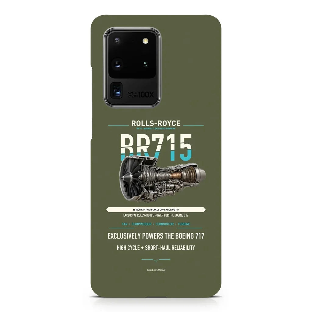 BR715 design on samsung case - green army