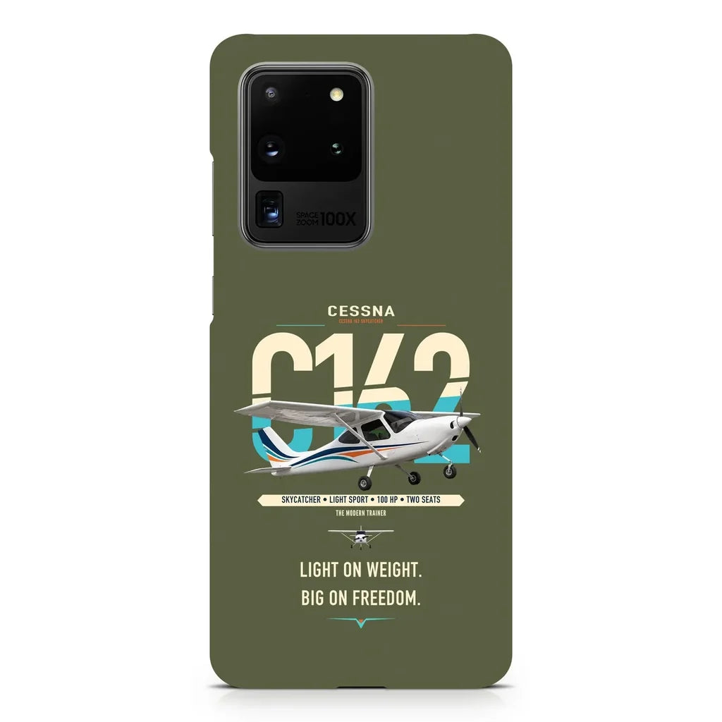 Cessna 162 Skycatcher design on samsung case - green army