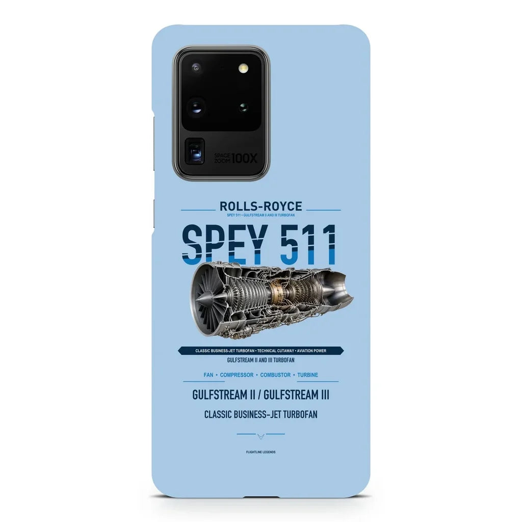 SPEY 511 design on samsung case - light blue