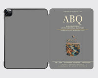 Thumbnail for KK|Albuquerque International Sunport (ABQ) design on gray ipad tablet case