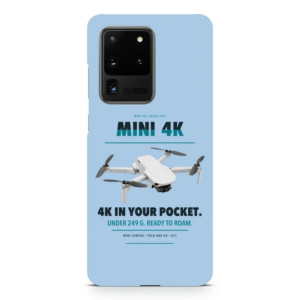 DJI Mini 4K design on samsung case - light blue