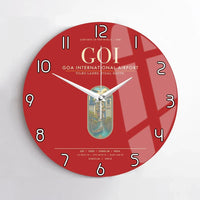 Thumbnail for Goa International Airport Dabolim GOI Wall-Clock No-Frame - Red