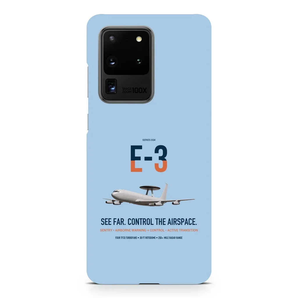 E-3 Sentry AWACS design on samsung case - light blue